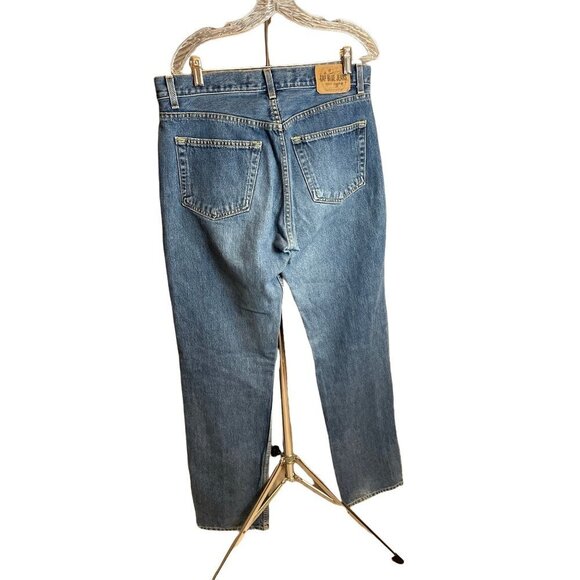 Gap High Rise Boy Fit Medium Wash Button Fly Jeans Sz 12 Long - Picture 2 of 9